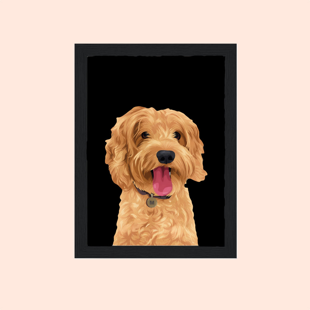 Memorial pet portrait custom made from photo