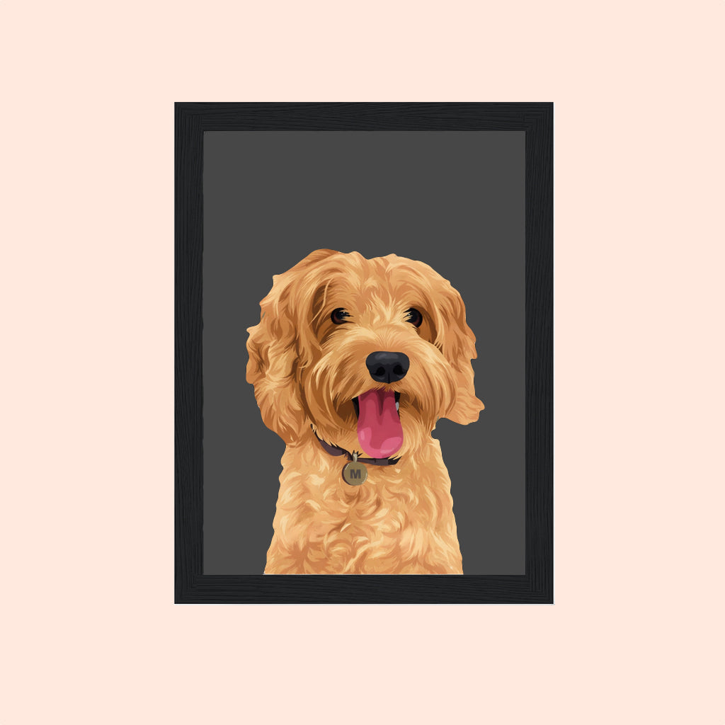 Personalised Wooden Frame Pet Portrait