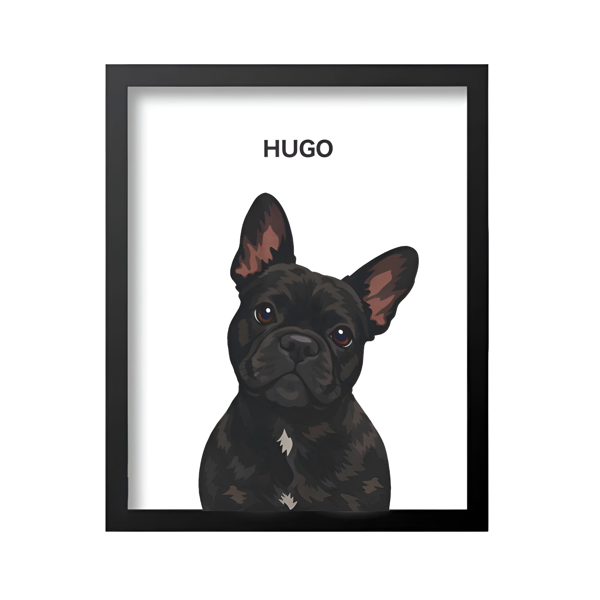 Personalized dog portrait wall art showing two custom pet portraits, a meaningful gift for pet lovers
