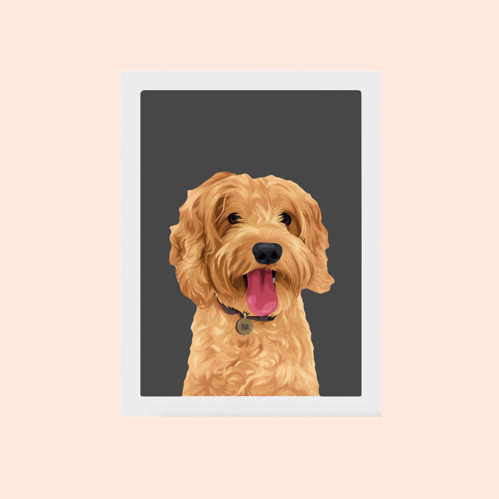 Personalised Wooden Frame Pet Portrait