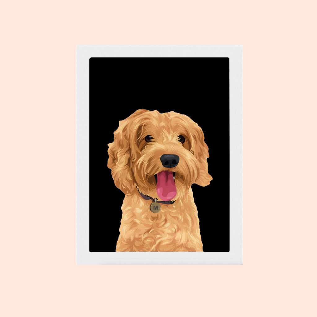 Fine art pet portraits personalised and framed
