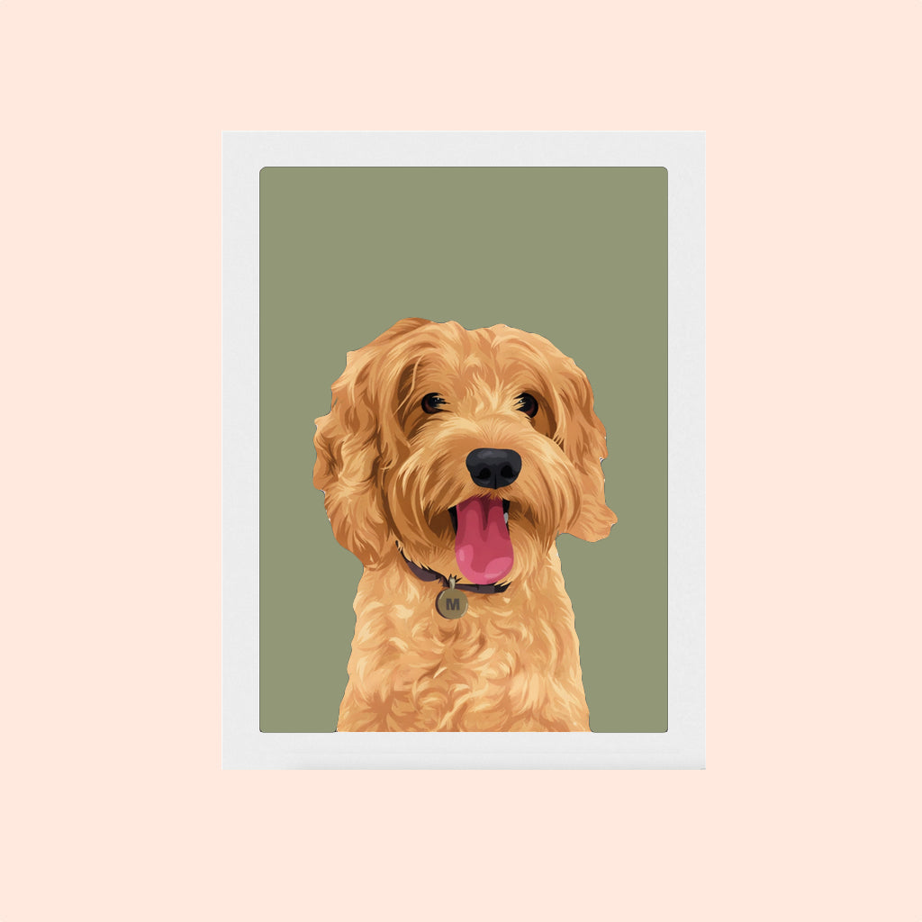 Personalised Wooden Frame Pet Portrait